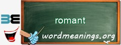 WordMeaning blackboard for romant